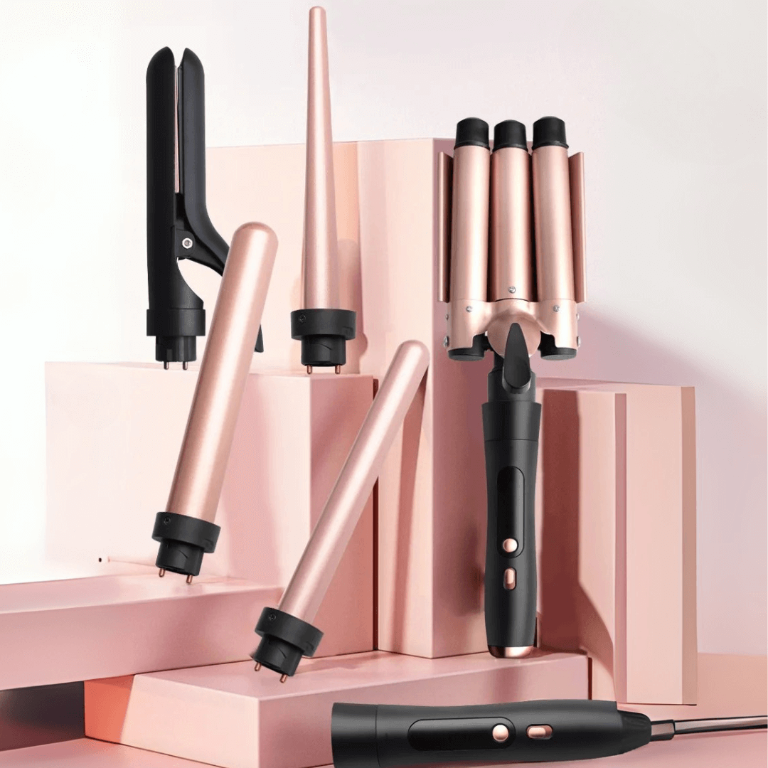 5-in-1 Ceramic Curling Iron Set