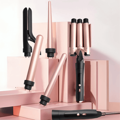 5-in-1 Ceramic Curling Iron Set