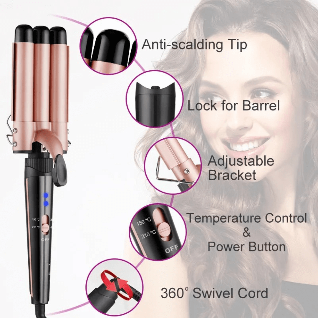 5-in-1 Ceramic Curling Iron Set