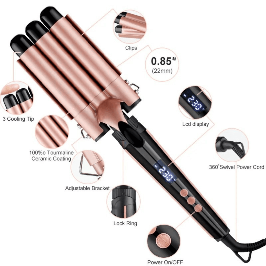 5-in-1 Ceramic Curling Iron Set